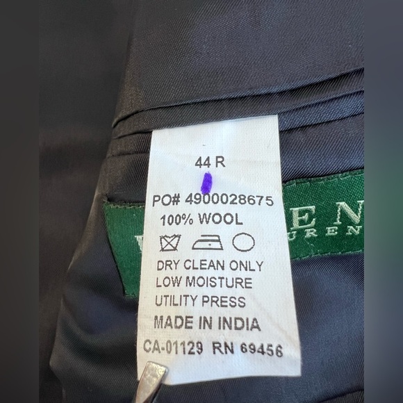 Lauren Ralph Lauren LRL 100% Wool 2 Button Blazer Sport Coat Jacket 44 R - Picture 7 of 13